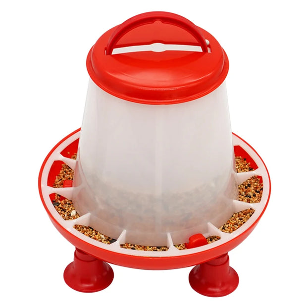 Chicken Feeder Bucket with Legs – 1.5kg Capacity, Plastic Poultry Feeder