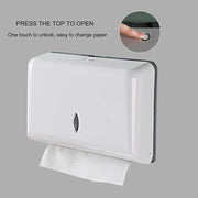 Wall Mounted Punch-Free Plastic Tissue Box – Bathroom and Kitchen Paper Dispenser