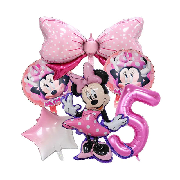 Minnie Mouse Birthday Party Supplies – Disposable Tableware, Balloons, Cups, Plates, Tablecloth, Baby Shower Decorations