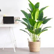 Artificial Tropical Palm Tree – Large Fake Banana Monstera Plant with Real Touch Leaves for Home, Garden & Party Decor