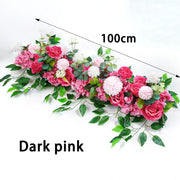 100cm DIY Wedding Flower Wall Decor – Silk Peony & Rose Artificial Flower Arrangement for Backdrop, Arch Decoration