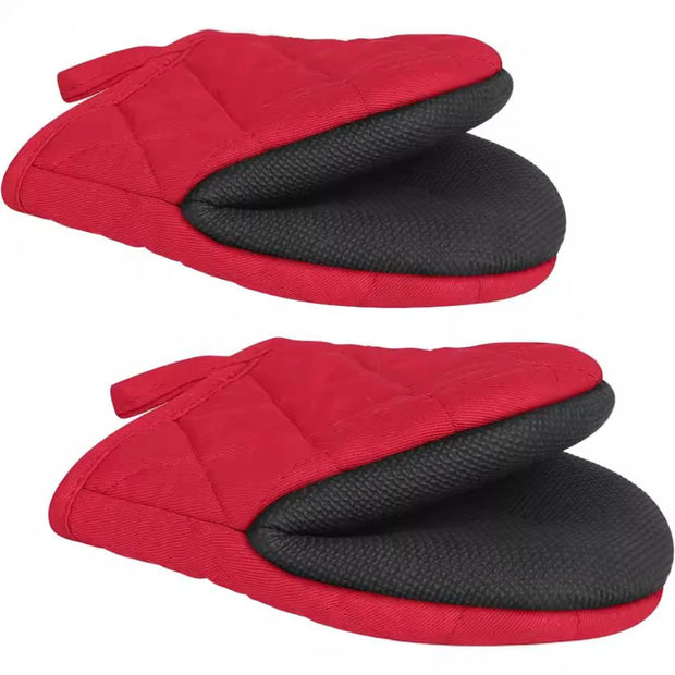 Premium Cotton Oven Gloves with Non-Slip Grip Special for BBQ Baking Cooking