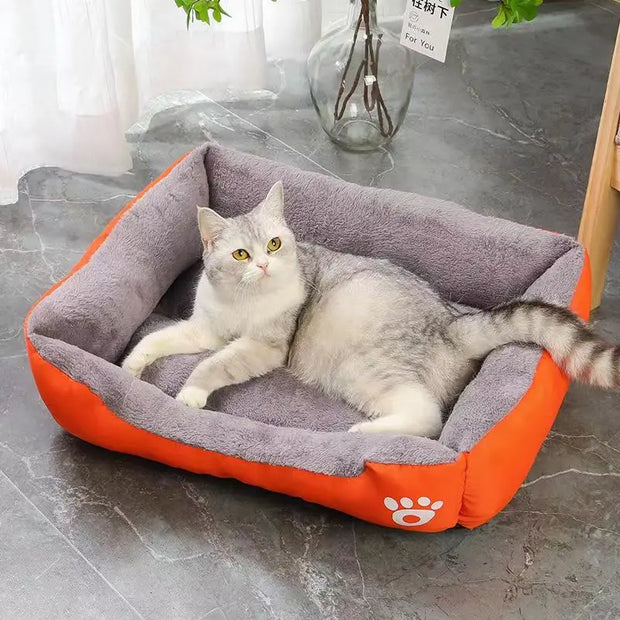 Large Waterproof Pet Bed for Cats and Dogs – Comfortable Soft PP Cotton Nest with Universal Waterproof Design