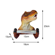 Dinosaur Toilet Paper Holder - Wall Mounted Resin Bathroom Storage