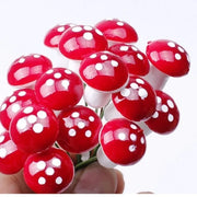 Miniature Mushroom Decor – 10/50/100pcs Fairy Garden Resin Crafts, Moss Terrarium Artificial Plant Stakes