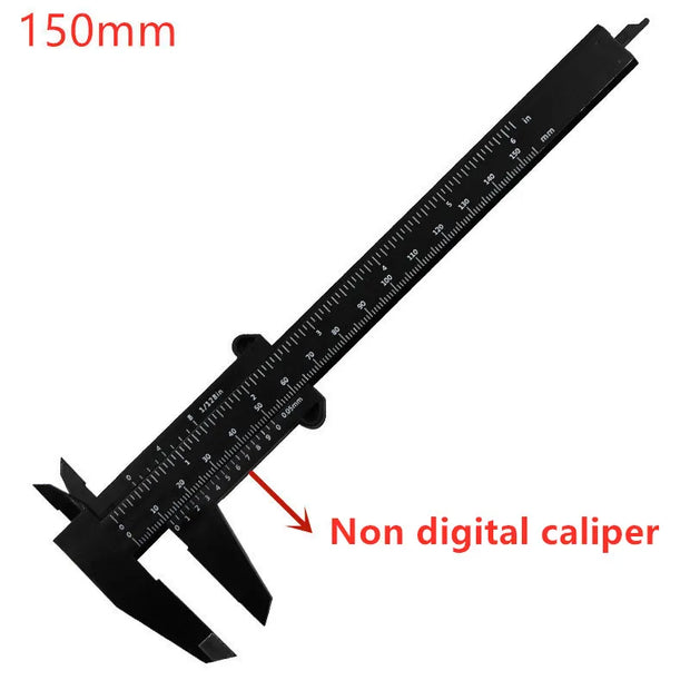 Digital Vernier Caliper - 0-150mm Plastic Measuring Tool with LCD Display