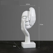 Resin Abstract Mask Statue – European Miniature Figurine for Home, Office, Study, Desk Decor Gift