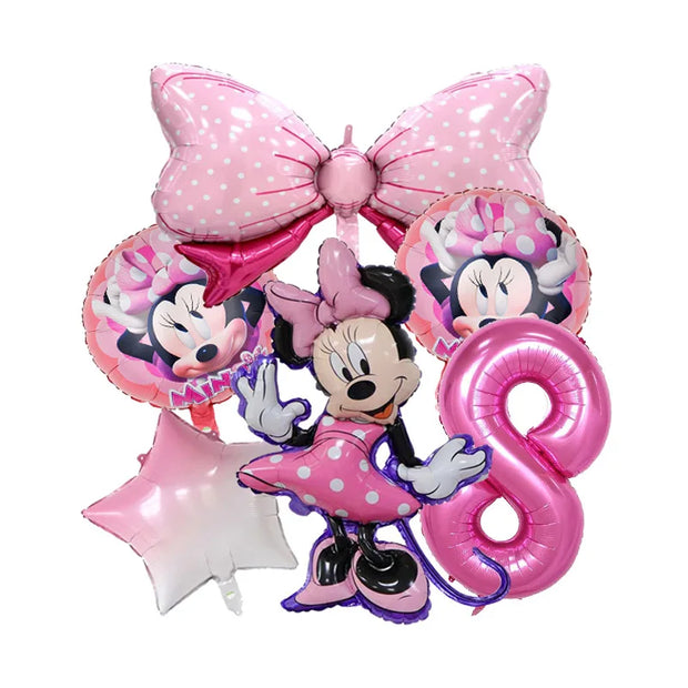 Minnie Mouse Birthday Party Supplies – Disposable Tableware, Balloons, Cups, Plates, Tablecloth, Baby Shower Decorations