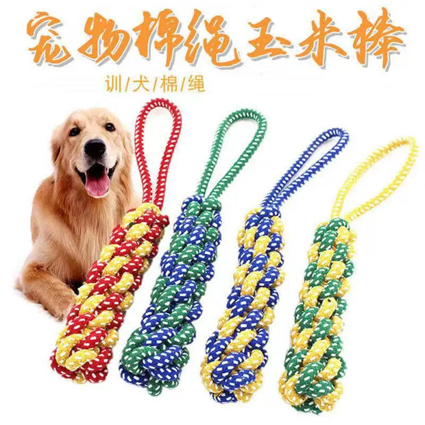 Durable Cotton Cord and Rubber Chew Toys for Dogs - Interactive Balls and Ropes