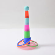 Product Title: Colorful Parrot Hoop Toys – Interactive Bird Training Set for Mental Stimulation