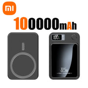 Xiaomi Mijia 100,000mAh Magnetic Qi Wireless Charger Power Bank – 22.5W Fast Charging for iPhone, Samsung, Huawei