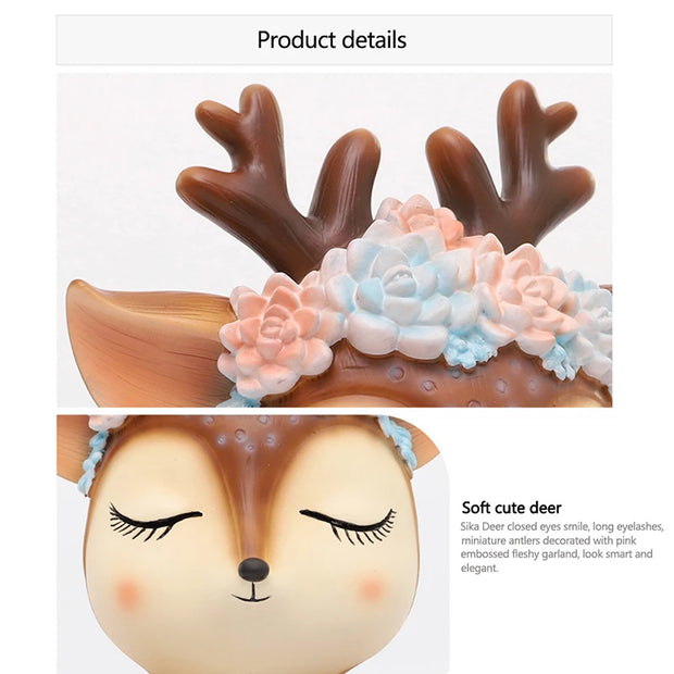 Title: Fawn Roll Paper Tissue Box - Cute Vinyl Tissue Canister for Home Decor