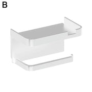 Wall Mounted Toilet Paper Holder Rustproof Thickened Plastic Storage Rack For Bathroom Kitchen Toilet Paper Roll Holder