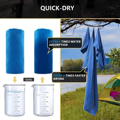 Quick-Dry Microfiber Sports Towel – Perfect for Yoga, Gym, Outdoor Adventures & More