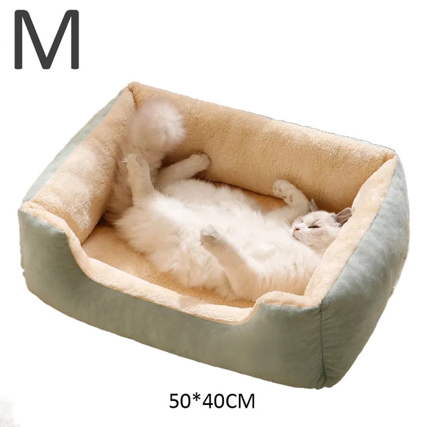 Plush Cat Bed, Comfortable Pet Cushion for Cats and Kittens, Breathable and Soft, Available in S, M, L Sizes