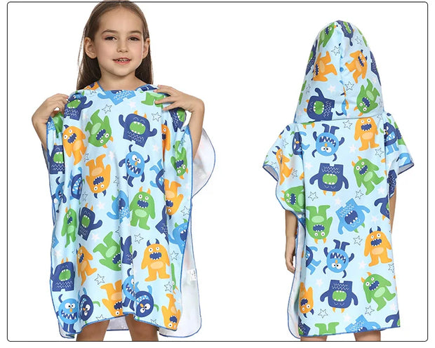 Cartoon Microfiber Quick-Dry Bath Towel – Soft, Absorbent, and Fun for Kids and Adults