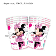 Minnie Mouse Birthday Party Supplies – Disposable Tableware, Balloons, Cups, Plates, Tablecloth, Baby Shower Decorations