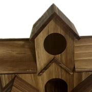 Wooden Hanging Bird House – Outdoor 3-Hole Birdhouse for Sparrows, Bluebirds, and More