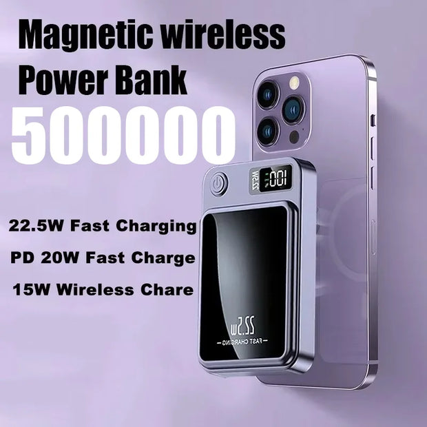 Xiaomi Mijia 100,000mAh Magnetic Qi Wireless Charger Power Bank – 22.5W Fast Charging for iPhone, Samsung, Huawei