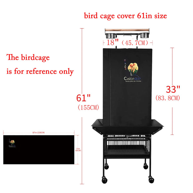 Colorday Bird Cage Cover for Play Top Cages – Breathable, High Shading Rate Cover