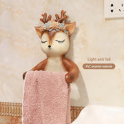 Title: Fawn Roll Paper Tissue Box - Cute Vinyl Tissue Canister for Home Decor