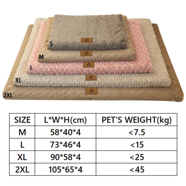 Removable Cover Corduroy Dog Bed - Comfortable and Washable Bed for All Dog Sizes