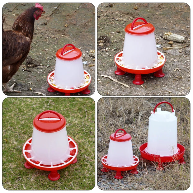 Chicken Feeder Bucket with Legs – 1.5kg Capacity, Plastic Poultry Feeder