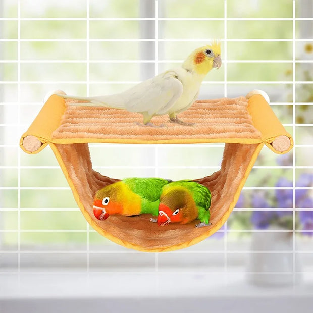 Soft & Warm Hanging Hammock for Birds – Fleece & Canvas Nest for Hamsters, Parrots & Small Pets