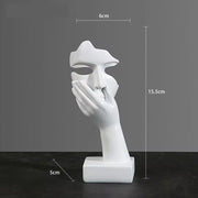 Resin Abstract Mask Statue – European Miniature Figurine for Home, Office, Study, Desk Decor Gift