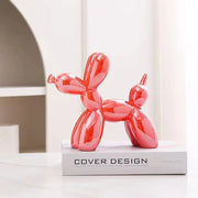 11cm Mini Ceramic Balloon Dog Ornament – Creative Sculpture, Modern Home Decor, Office Accessory, Gift