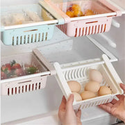 Expandable Fridge Organizer Drawer - Flexible Storage Basket for Refrigerator & Freezer | Durable, Space-Saving Design