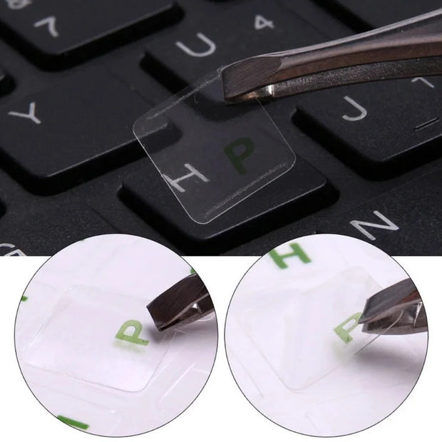 Waterproof Russian Keyboard Stickers – Transparent PVC Letter Stickers for Laptop & Desktop Keyboards