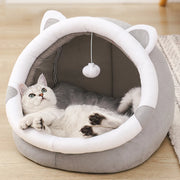 Soft Plush Cat Bed House - Washable Kitten Lounger, Small Dog Tent & Cave Mat for Cats & Puppies | Luxe Home & Pet Co.