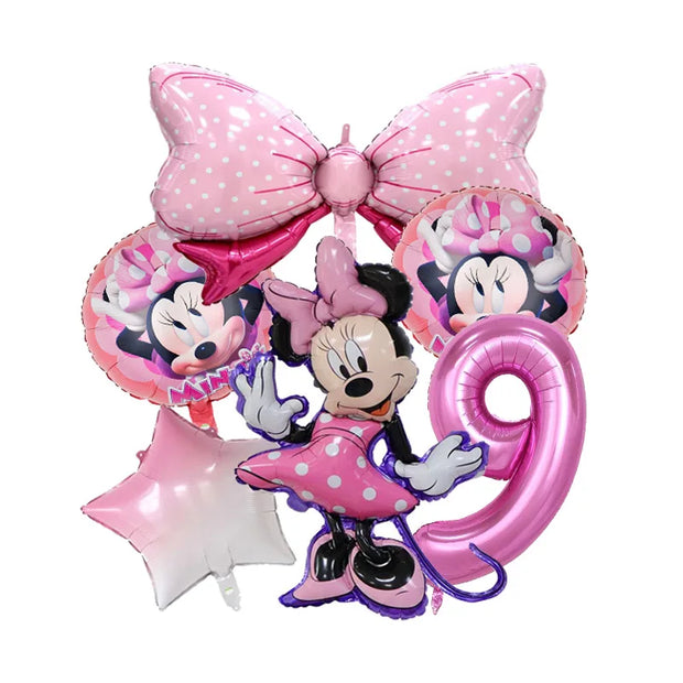 Minnie Mouse Birthday Party Supplies – Disposable Tableware, Balloons, Cups, Plates, Tablecloth, Baby Shower Decorations