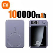 Xiaomi Mijia 100,000mAh Magnetic Qi Wireless Charger Power Bank – 22.5W Fast Charging for iPhone, Samsung, Huawei