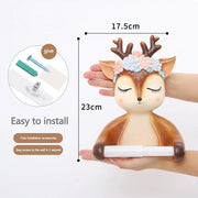 Title: Fawn Roll Paper Tissue Box - Cute Vinyl Tissue Canister for Home Decor