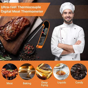 Digital Food Thermometer with Foldable Probe - Instant Read